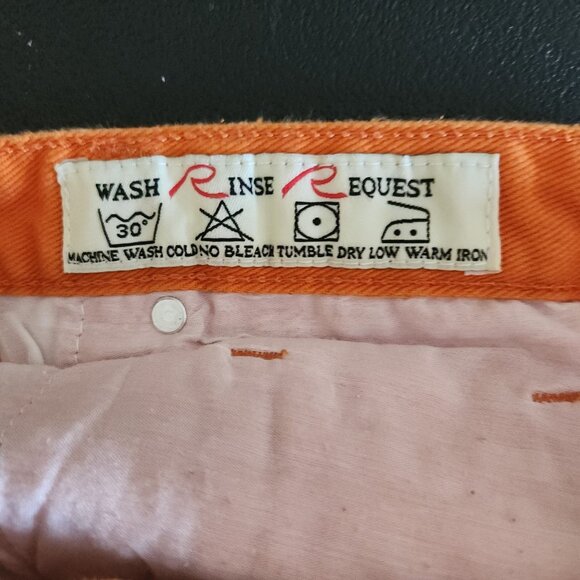 Request Jeans Orange Jeans Straight Leg Grunge Boho Y2K 90s Womens 20 (31x31) - Picture 9 of 12